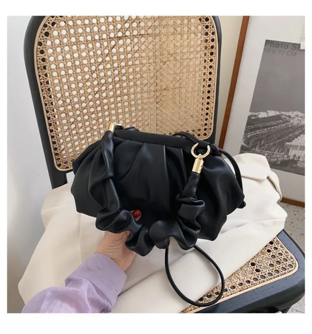Popular New Trendy Fashion Messenger Bag Ladies Portable Cloud Black - Shop at LoveMi