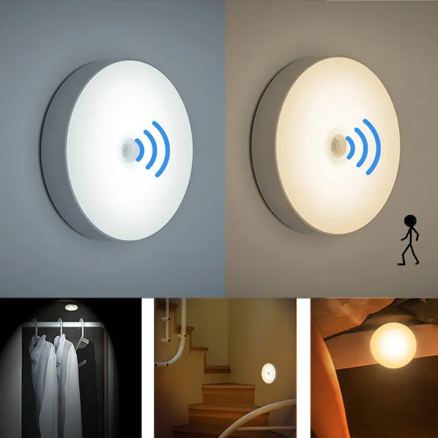 New LED Body Induction Small Night Light USB Charging – image 2