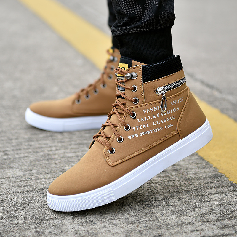 Title 4, High-Top Shoes Korean Men