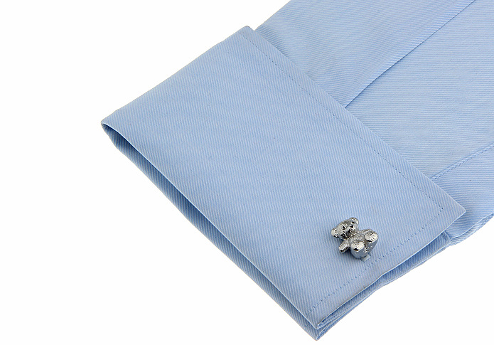 Silver-Tone Bear Cufflinks, picture 3 of 3