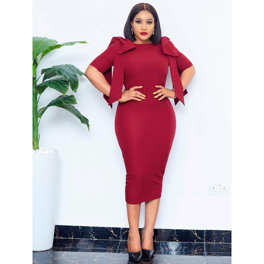 European Beauty Slim Mid-Length Bag Hip Plus Size Dress