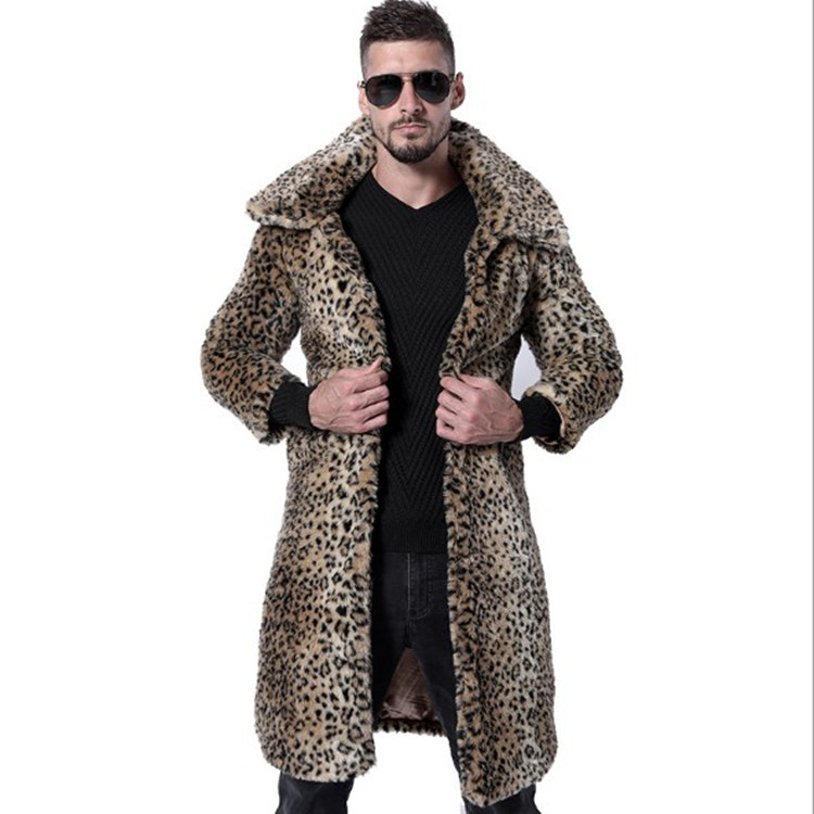 Men's Fur Coat Imitation Fox Fur Large Size Coat Trench Coat Faux  Coat New