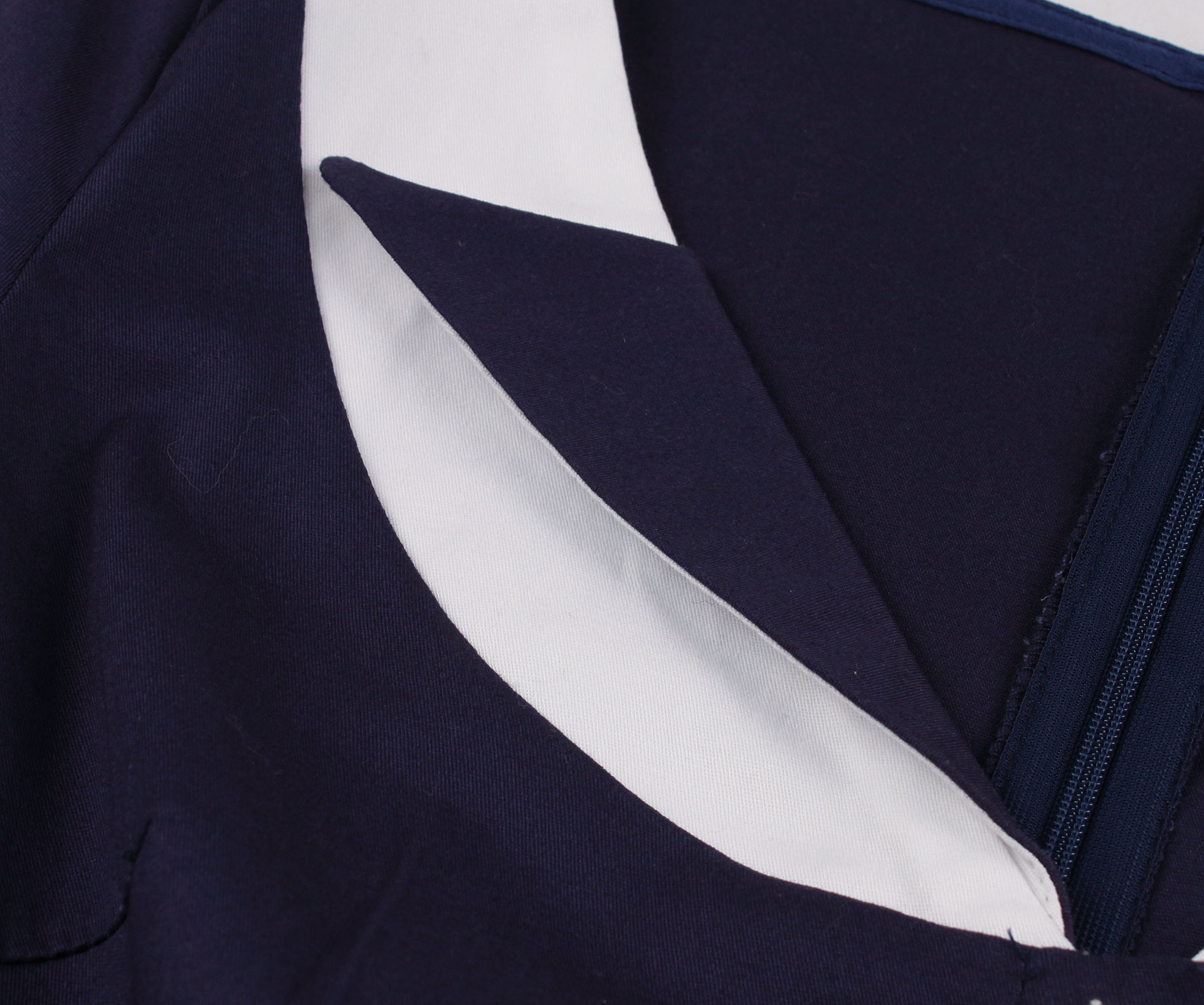 Women's Dress Contrast Color Hepburn Retro Big Swing Dress