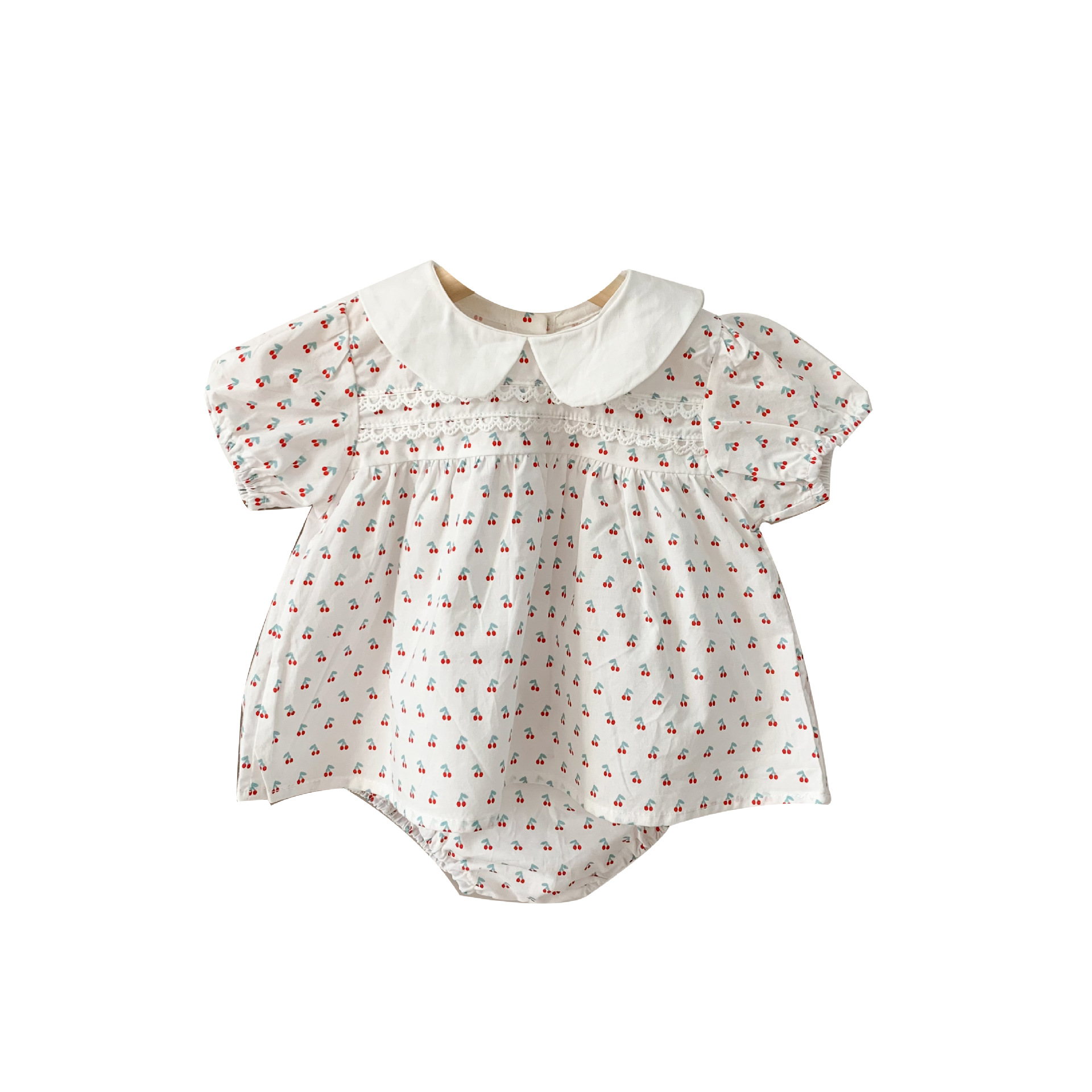 Summer Korean Floral Baby Short Sleeve Two-Piece Suit