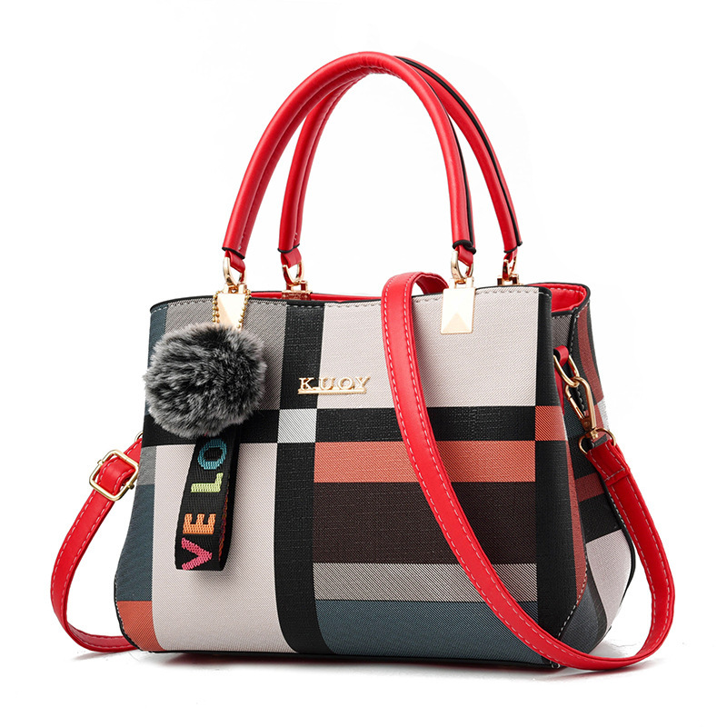 The New Trendy Ladies Middle Aged Handbag All Match Shoulder Bag Diagonal Mother Bag Red - Shop at LoveMi