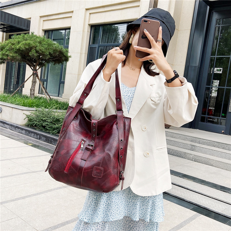 Title 3, Vintage Bucket Bag Popular Handbag Large Capaci...