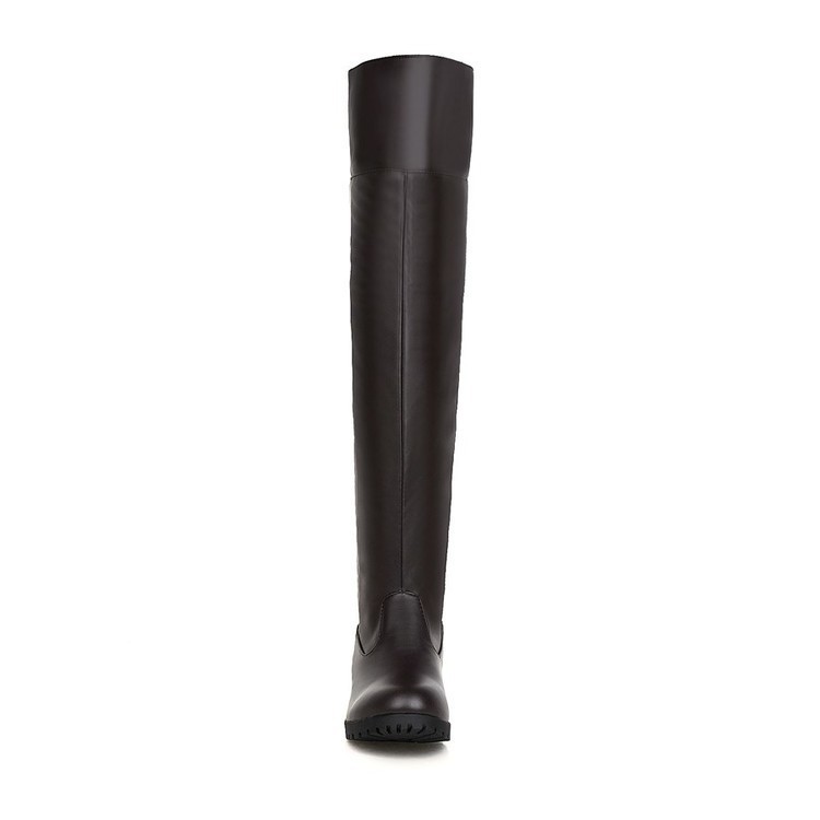 Stretch Over The Knee Boots Women's Thick Heel Long Boots
