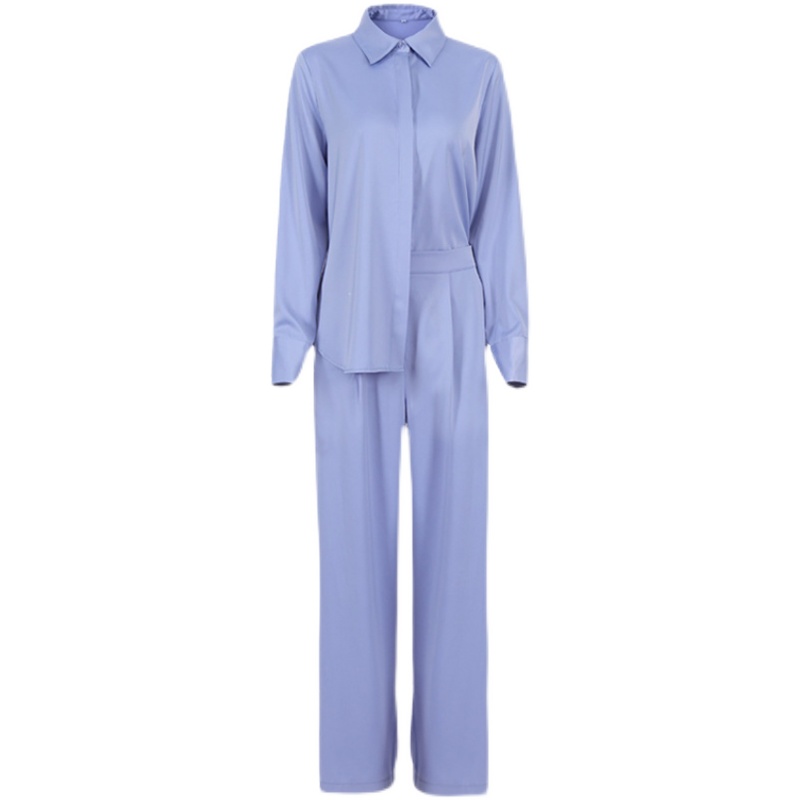 Title 3, Womens trousers blue imitation silk home leisu...