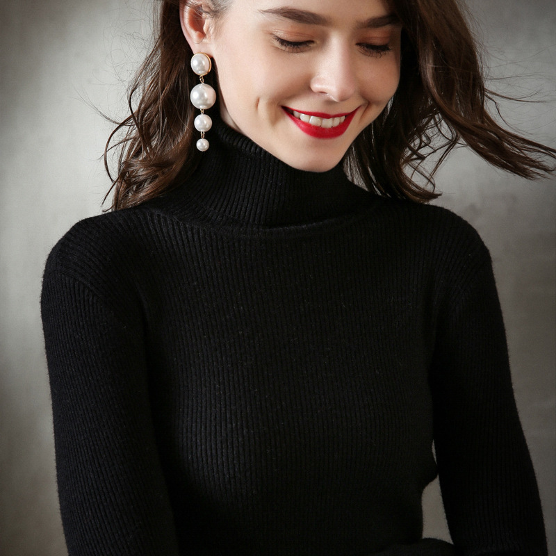 Ladies Pullover High Lapel Bottoming Shirt Fashion Ladies Pullover