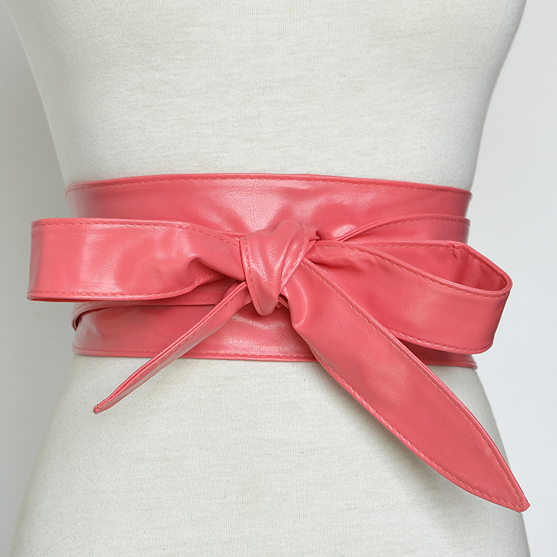 Title 4, Ladies Wide Belt PU Bow Banding European And Am...