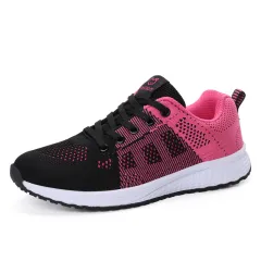 Flat Board Shoe Tide Shoe Net Top Casual Single Shoe - Pink - View 1