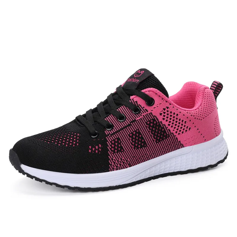 Flat Board Shoe Tide Shoe Net Top Casual Single Shoe - Pink