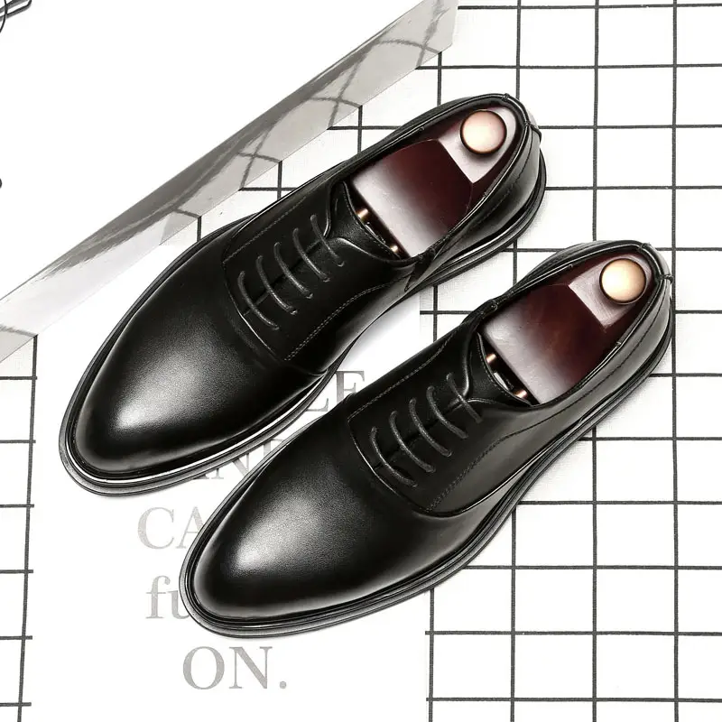 Pointed Casual Men's Shoes Business Work Leather Shoes