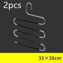 2Pcs Black Silver