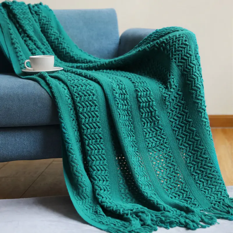 Nordic Sofa Blanket Knitting Homestay Hotel Bed