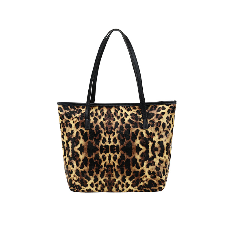 Title 8, Bolsa de ombro portátil com estampa de leopardo...