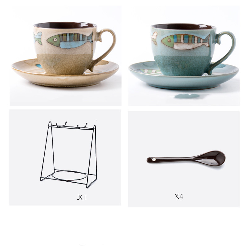 Ceramic Coffee Cup European Style Small Luxury Afternoon Tea Cup Ins Wind Retro Coffee Cup