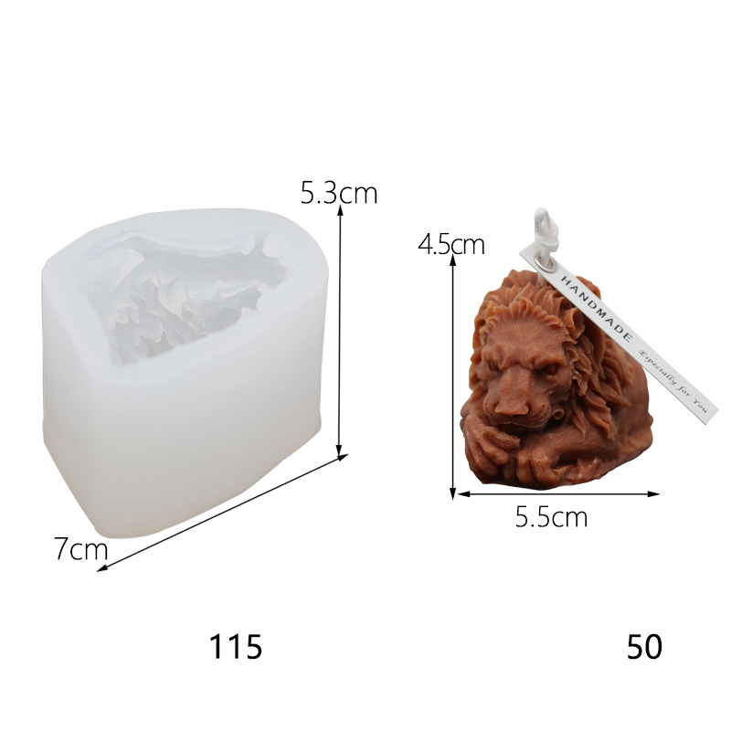 Create Stunning Sculptural Candles at Home — 3D Lion Silicone Candle Mold - View 5 of 6 | BigMoetsy