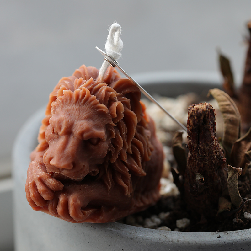 Create Stunning Sculptural Candles at Home — 3D Lion Silicone Candle Mold - View 3 of 6 | BigMoetsy
