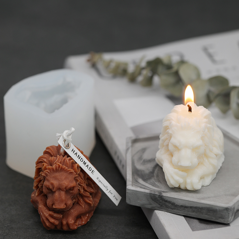 Create Stunning Sculptural Candles at Home — 3D Lion Silicone Candle Mold - View 4 of 6 | BigMoetsy