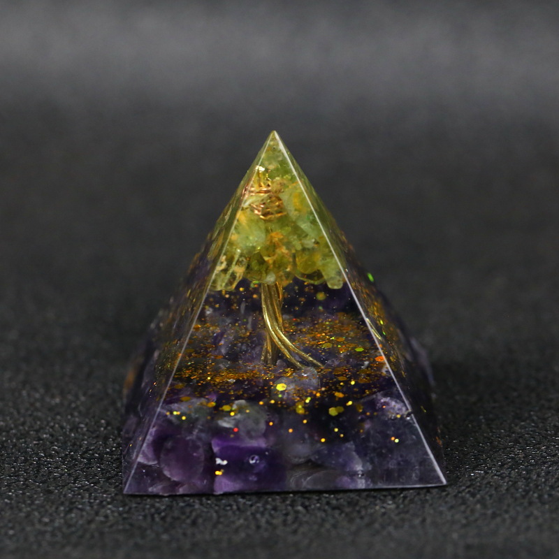 Amethyst Gravel Resin Cube Ornaments