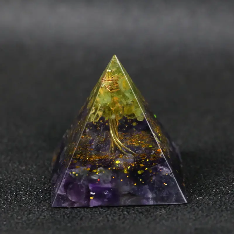 Amethyst Gravel Resin Cube Ornaments