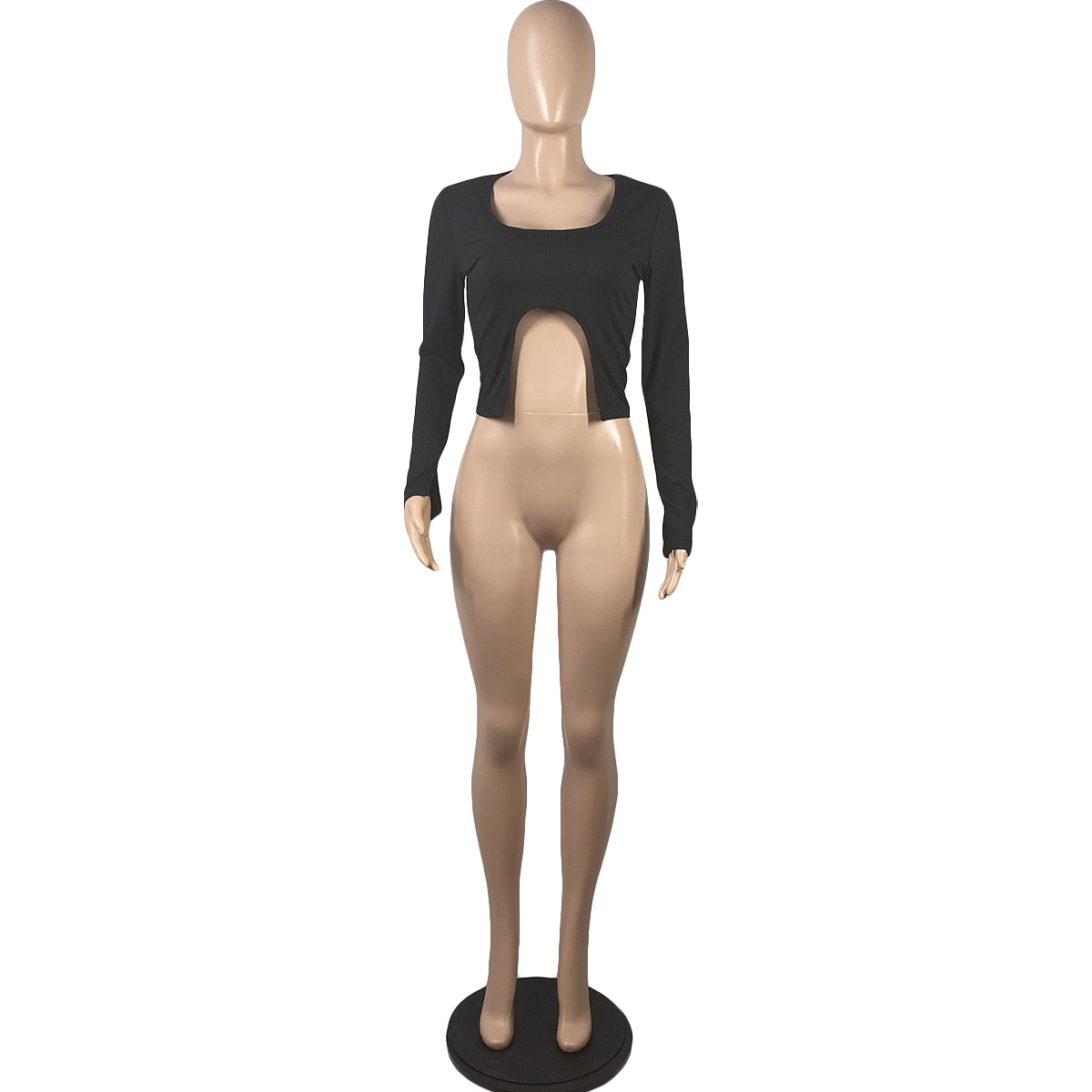 Fashion Black Sexy Hang Striped Top