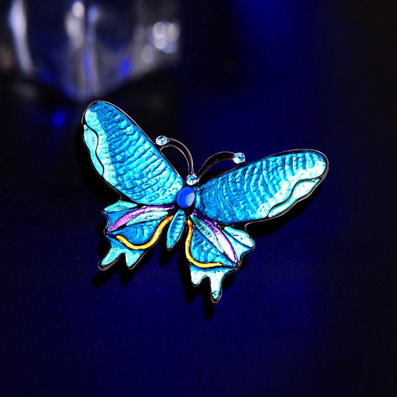 Enamel Butterfly Brooch, picture 3 of 5