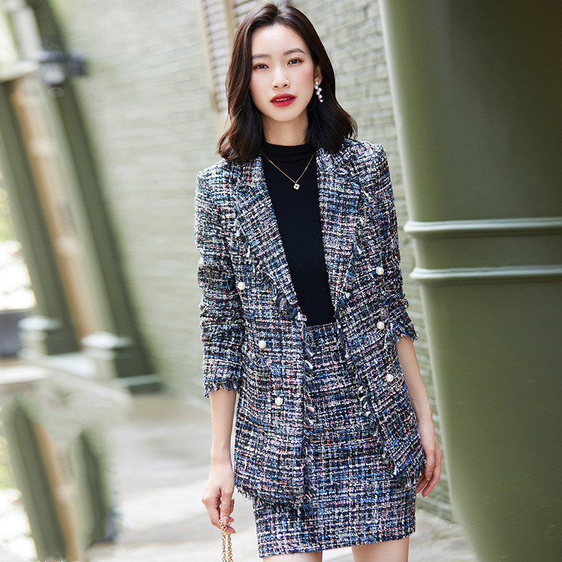 Western Style Jacket Ladies Korean Style Small Incense Two-Piece Suit