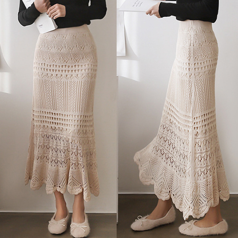 Women's Small Fragrant Knit Bag Hip Skirt