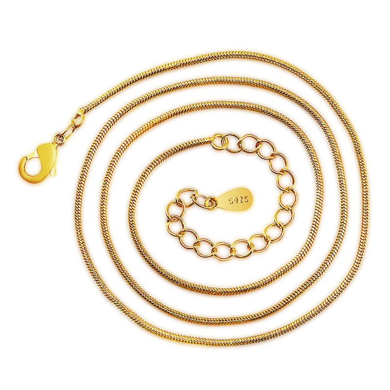 Vacuum Plating Jewelry Snake Bone Chain Pendant With Chain