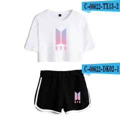 Summer Short-sleeved Shorts With Navel Open, Fashion Casual Women's Suit - D-Xs - View 1