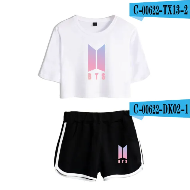 Summer Short sleeved Shorts With Navel Open, Fashion Casual Women's Suit D Xs - Shop at LoveMi