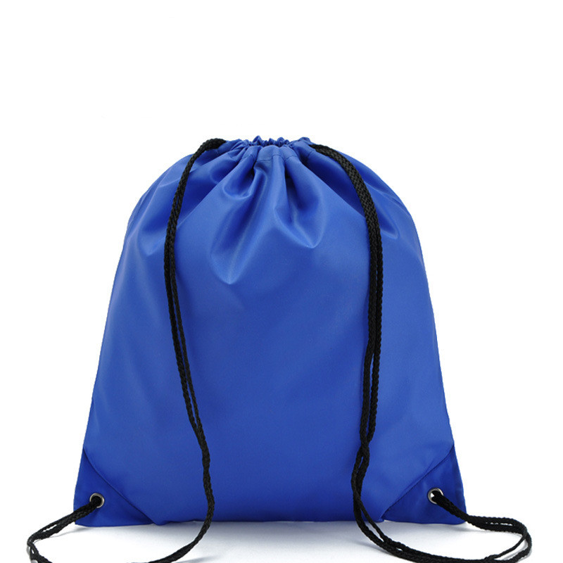 Title 5, Widened and Long Black Drawstring Bag with Doub...