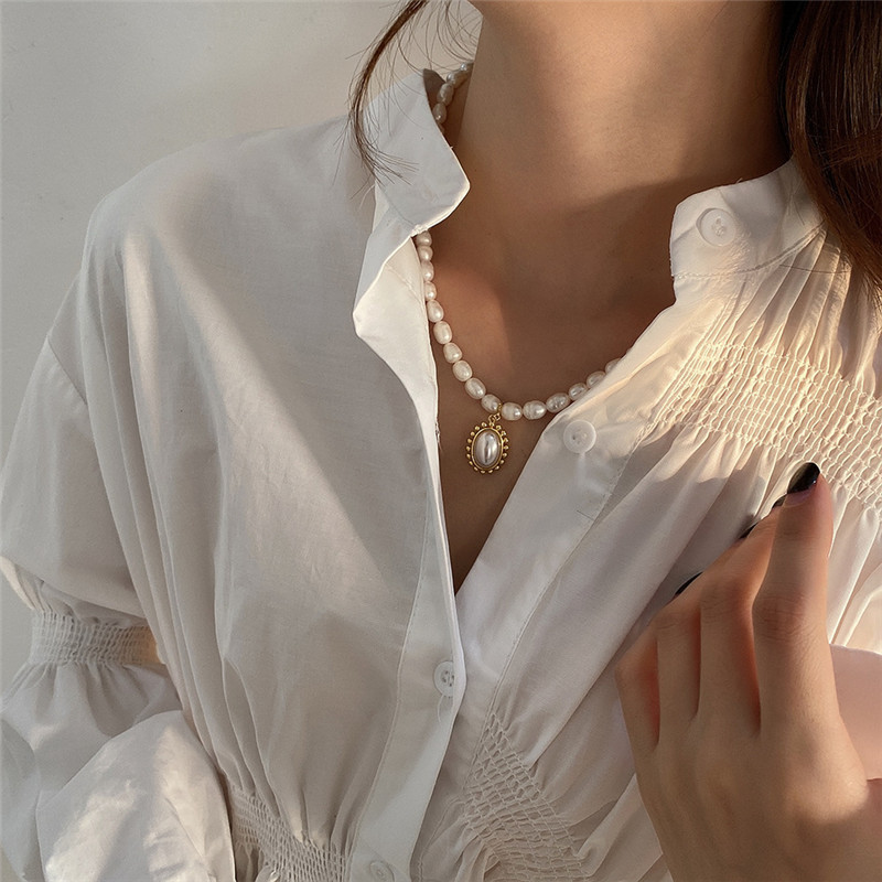 Ожерелье с подвеской из бисера и жемчуга из стерлингового серебра 925 пробы