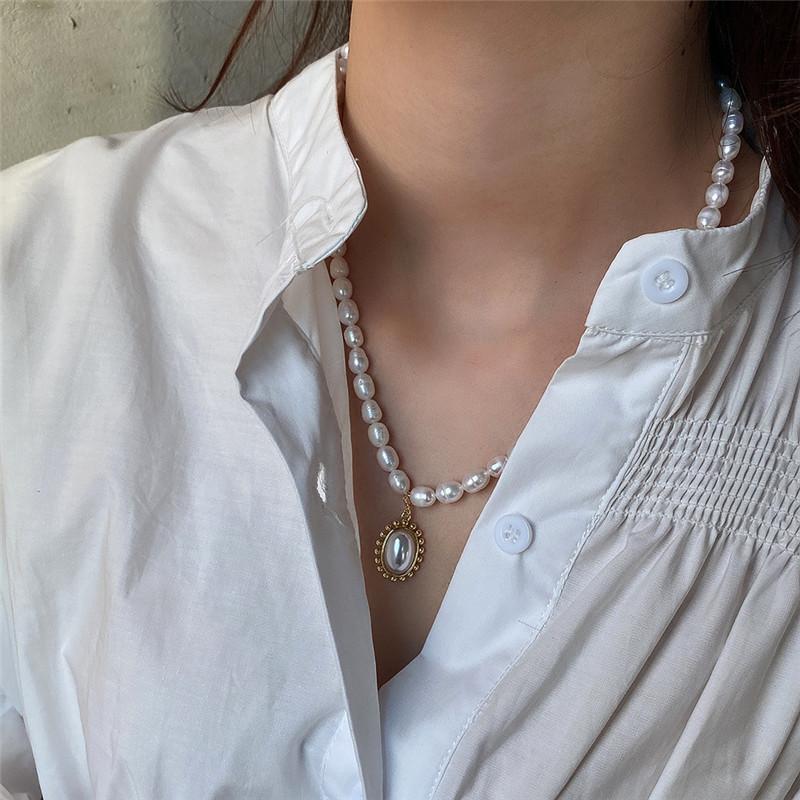 Ожерелье с подвеской из бисера и жемчуга из стерлингового серебра 925 пробы