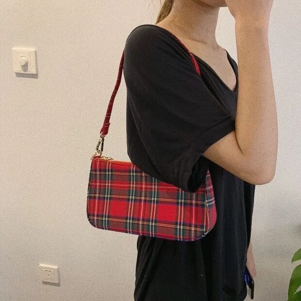 All Match Armpit Bag Literary Shoulder Bag Red - Shop at LoveMi