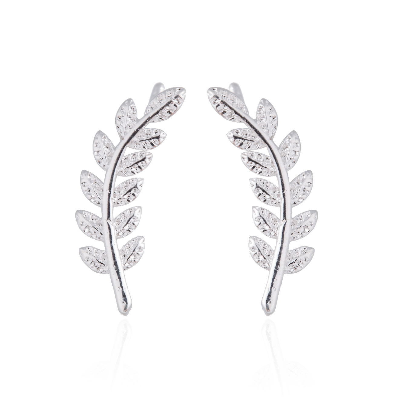 Bohemian Ethnic Golden Feather Earrings