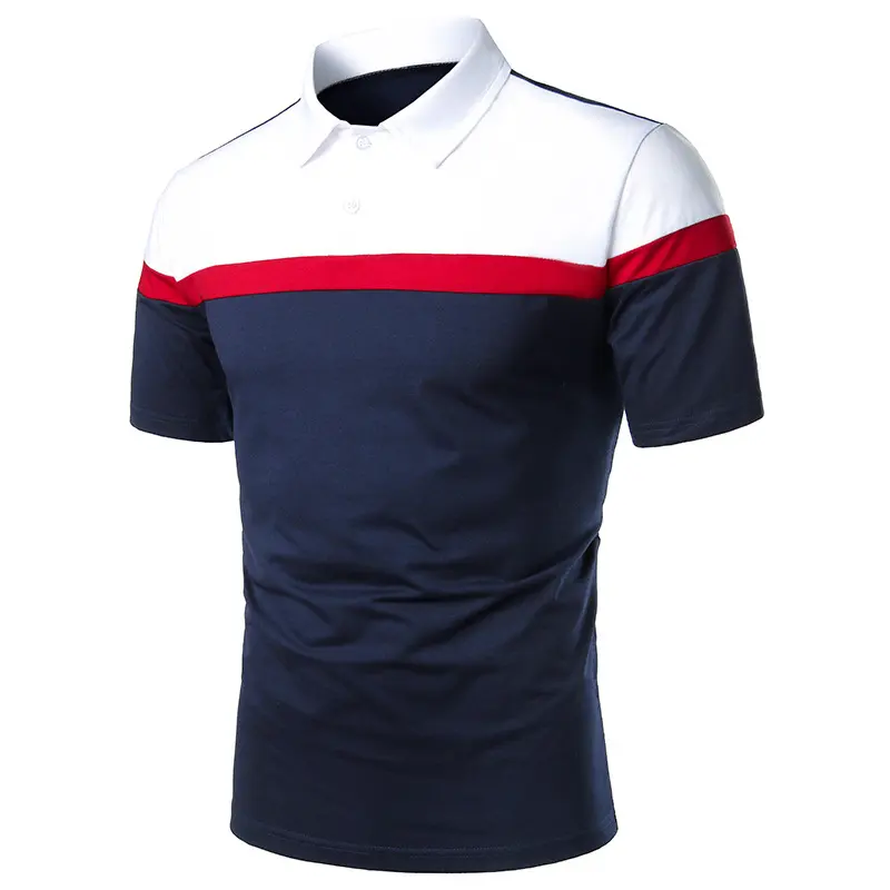 Color Matching Design Casual with Men's Short Sleeves