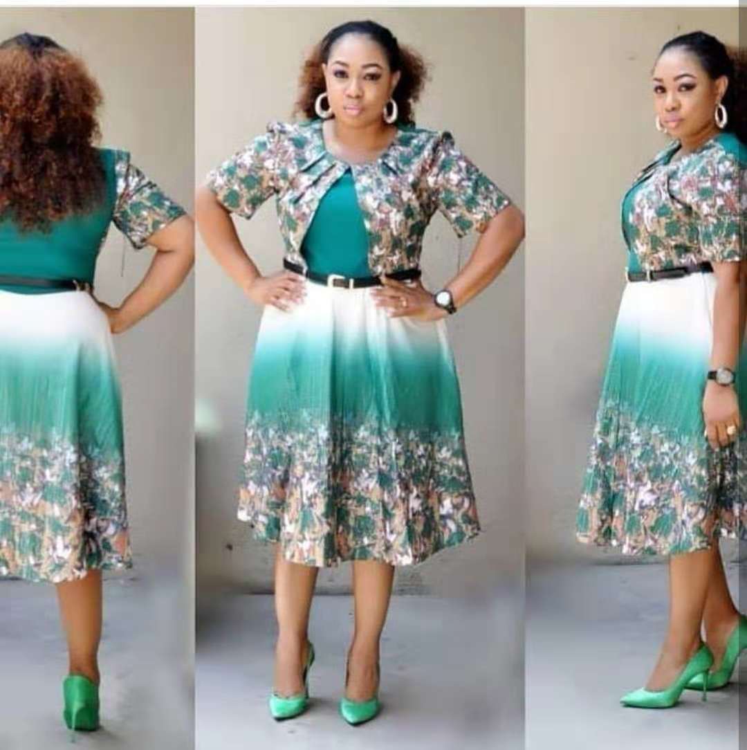 Round Neck Fake Two-Piece Dress