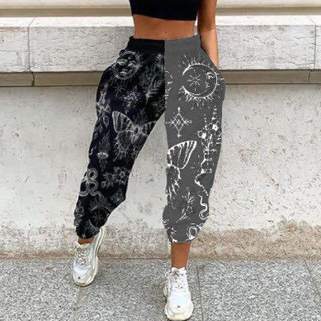 Title 9, Loose Printed Harem Pants Casual Pants