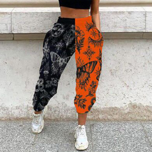 Title 1, Loose Printed Harem Pants Casual Pants