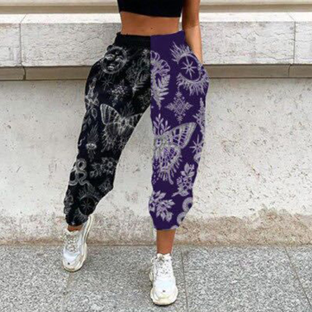 Title 10, Loose Printed Harem Pants Casual Pants