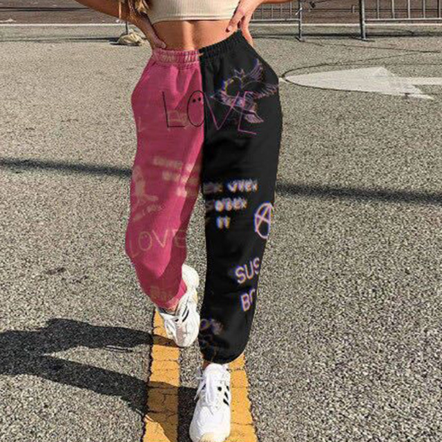 Loose Printed Harem Pants Casual Pants