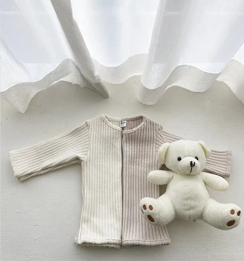Children's Solid Color Warm All-Match Jacket Suit