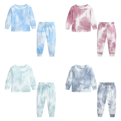 New Tie-Dye Printed Parent-Child Fashion Two-Piece Suit