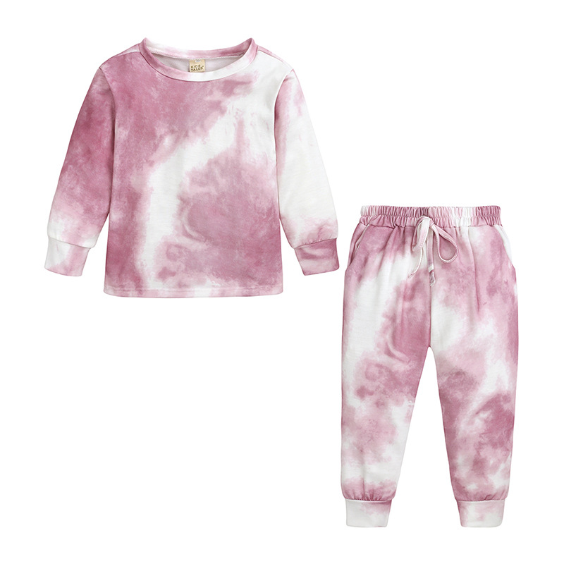 New Tie-Dye Printed Parent-Child Fashion Two-Piece Suit