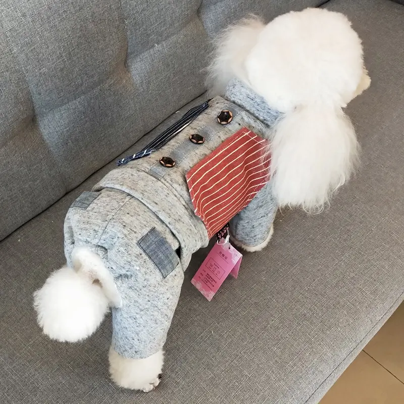 Autumn and Winter Small Dog Four-Legged Clothes Teddy Thick