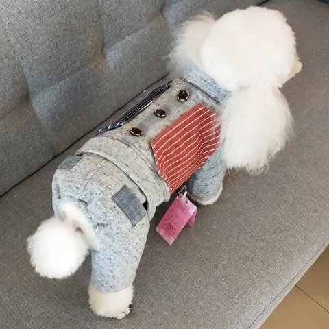 Autumn and Winter Small Dog Four-Legged Clothes Teddy Thick