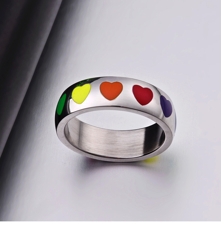 Epoxy Color Heart Ring